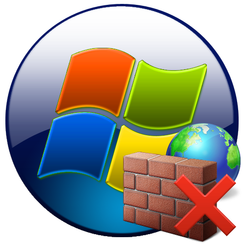 Отключенный брандмауэр в Windows 7